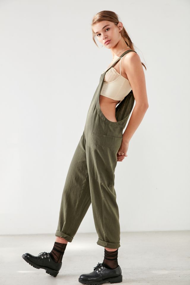 BDG Shapeless Cropped Olive Jumpsuit | Urban Outfitters UK