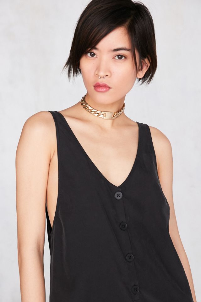 Silence + Noise Lester Black Culottes Jumpsuit #2