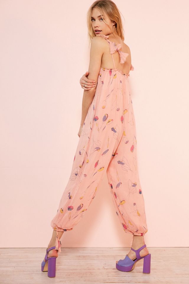 Kimchi Blue Winnie Floral Print Pink Balloon-Leg Jumpsuit #3