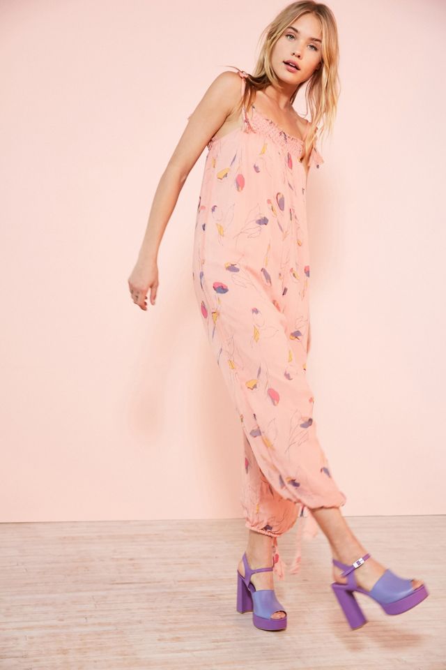 Kimchi Blue Winnie Floral Print Pink Balloon-Leg Jumpsuit #4