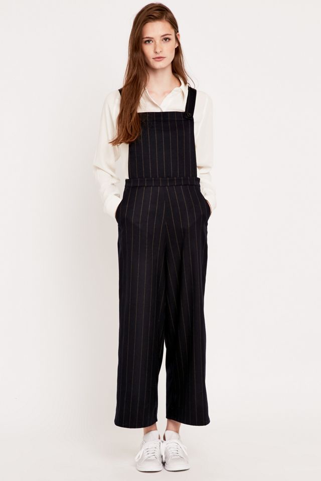 Urban Outfitters Wide Leg Stripe Dungarees  #1