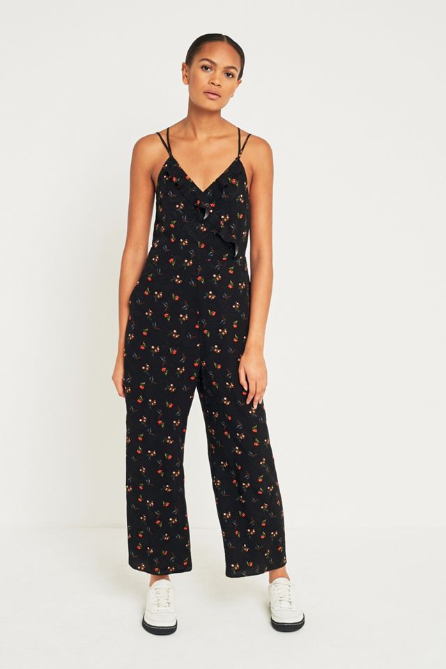 パンツ Needles Jumpsuit QV193 Pins & Needles Floral Ruffle Culotte Jumpsuit | Urban Outfitters UK