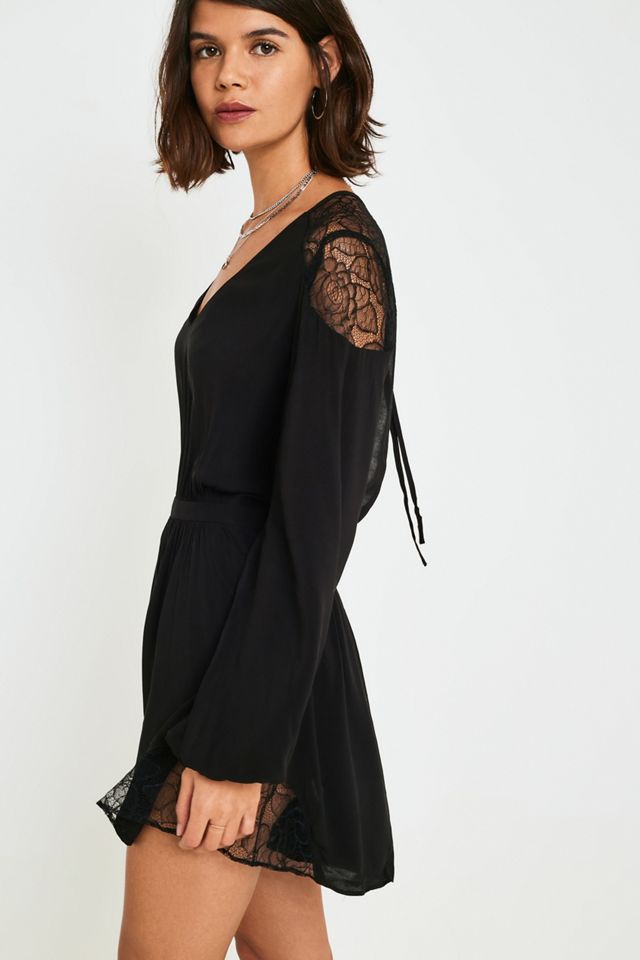UO Lyle Lace Playsuit | Urban Outfitters UK