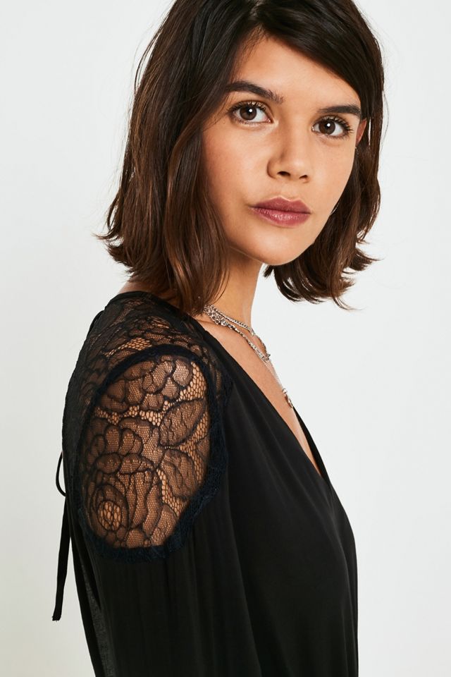 UO Lyle Lace Playsuit | Urban Outfitters UK