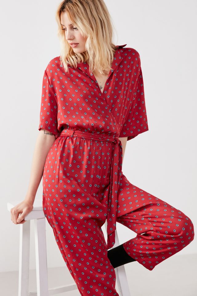 Red jumpsuit hot sale urban outfitters