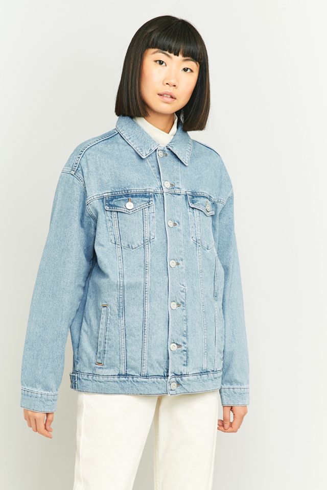 BDG Embroidered Bird Light Blue Denim Jacket #3