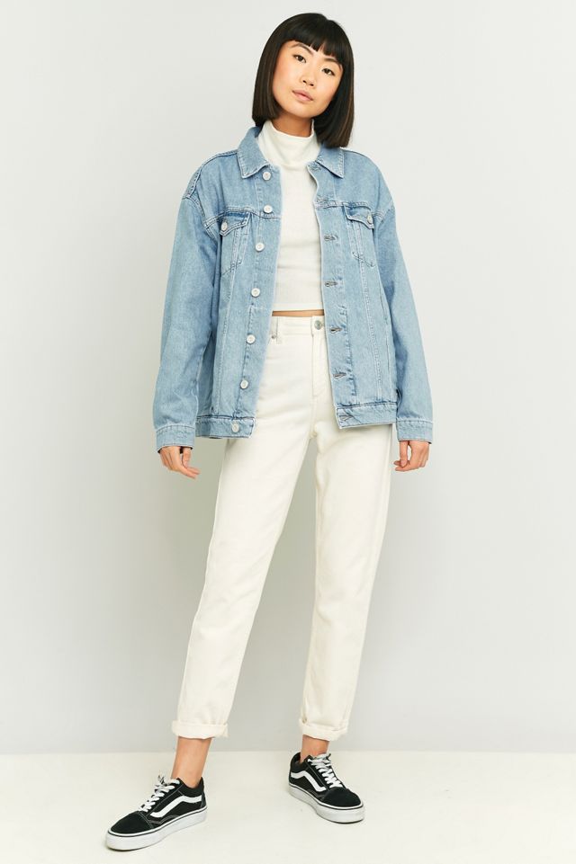 BDG Embroidered Bird Light Blue Denim Jacket #4