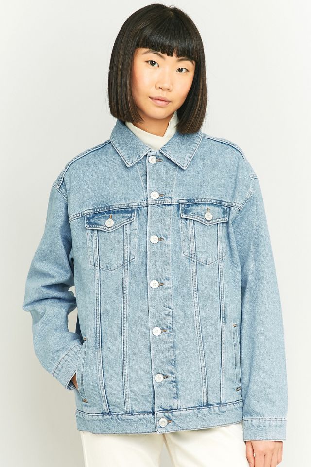 BDG Embroidered Bird Light Blue Denim Jacket #5