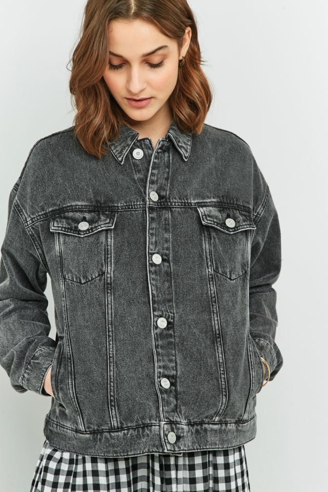 Black denim outlet jacket urban outfitters