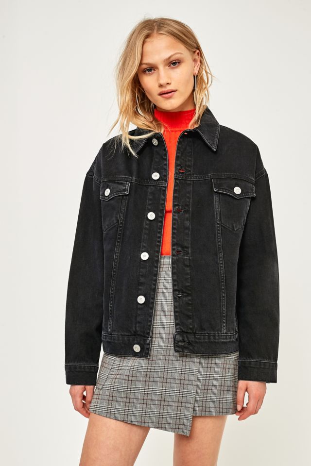 Black jean jacket urban outfitters sale