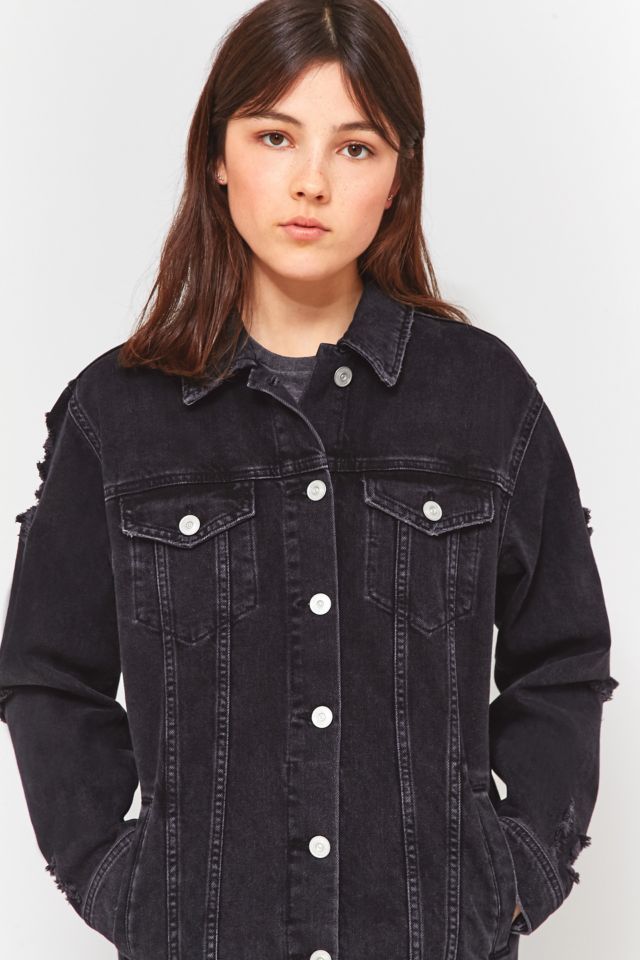 Black jean jacket urban outfitters sales