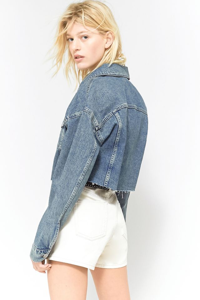 Free people bedford hotsell cotton cropped denim jacket