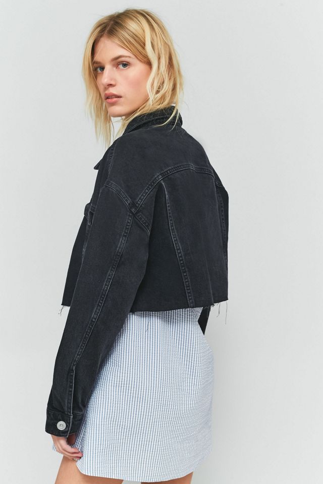 BDG Black Cropped Denim Jacket #3