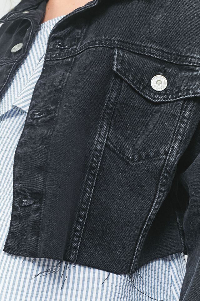 BDG Black Cropped Denim Jacket #5