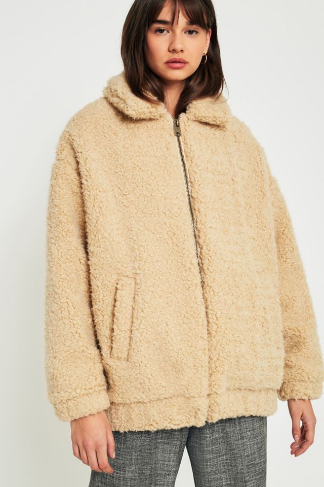 Light Before Dark Teddy Zip-Through Coat #5