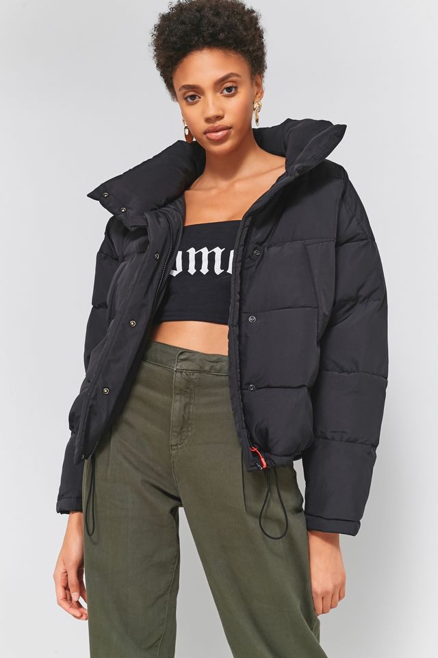 Light before dark black puffer jacket best sale