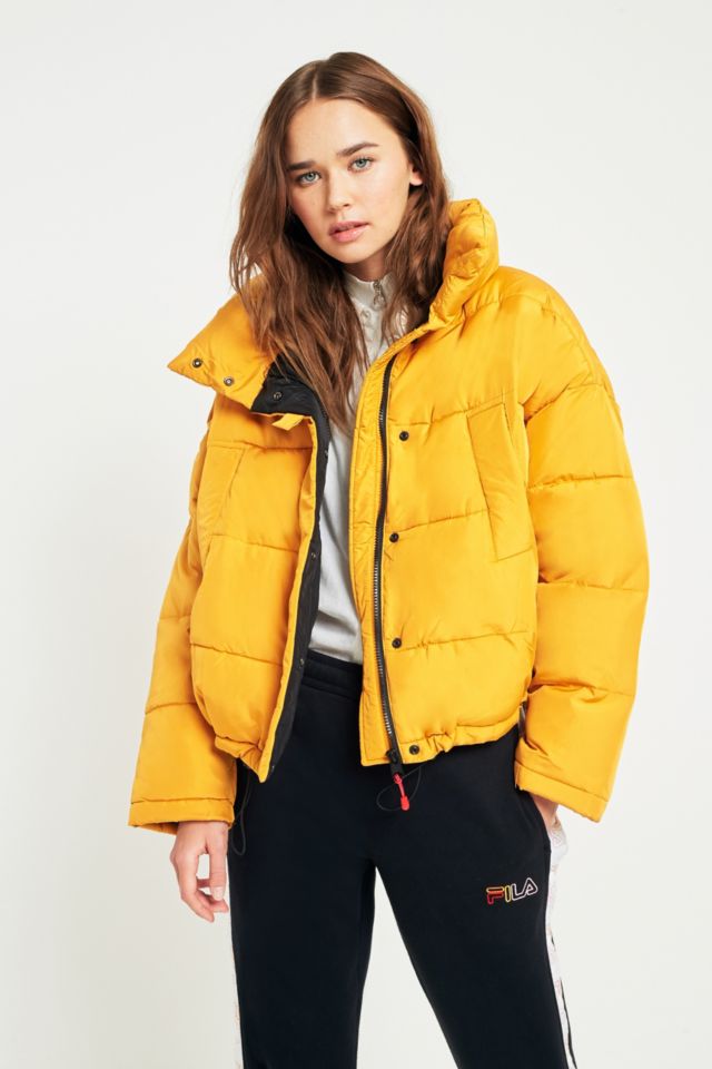 Light Before Dark Yellow Pillow Puffer Jacket, Urban Outfitters, Women's, Jackets, Puffer Jackets #uoeurope #…