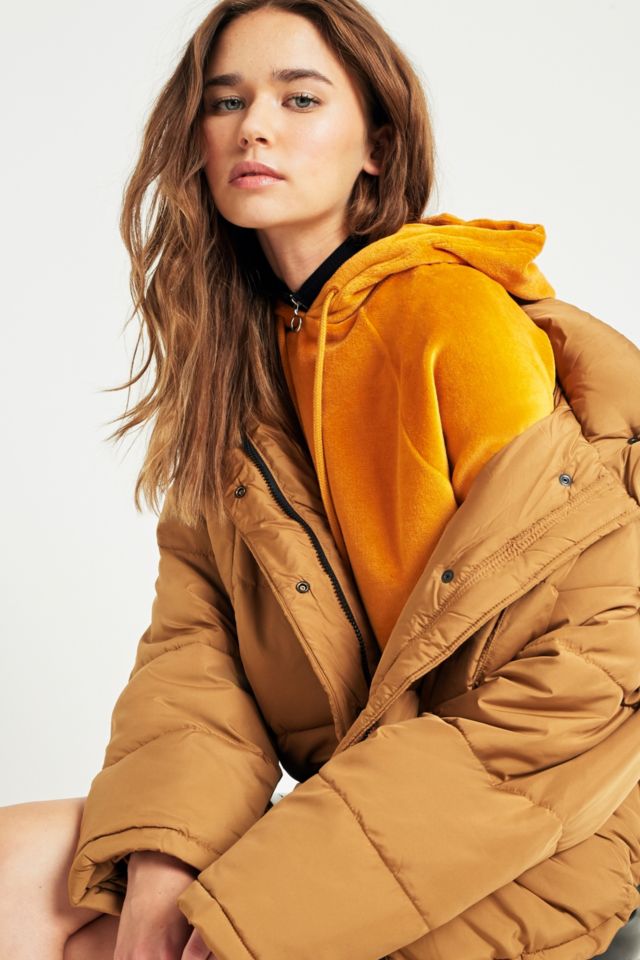 Light Before Dark Yellow Pillow Puffer Jacket, Urban Outfitters, Women's, Jackets, Puffer Jackets #uoeurope #…