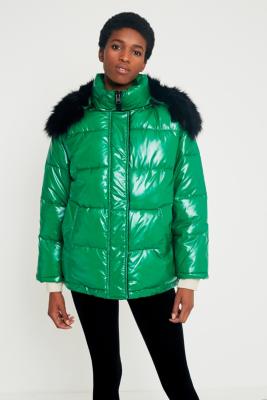 light before dark puffer jacket green