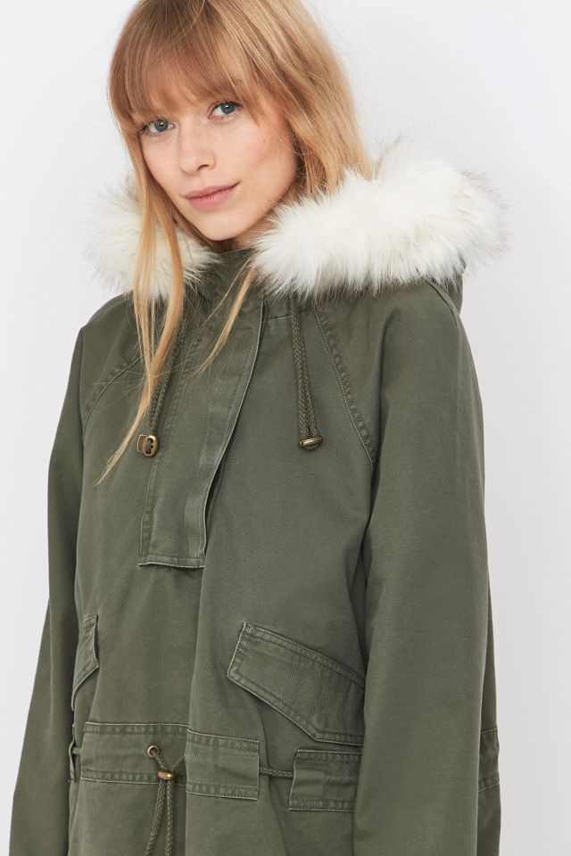 BDG Washed Khaki Military Popover Jacket #1