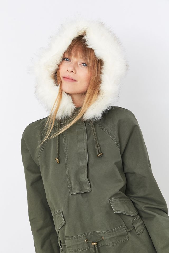 BDG Washed Khaki Military Popover Jacket #2