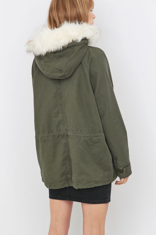 BDG Washed Khaki Military Popover Jacket #3