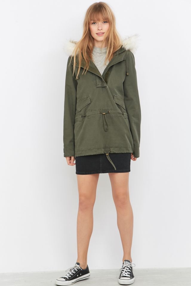BDG Washed Khaki Military Popover Jacket #4