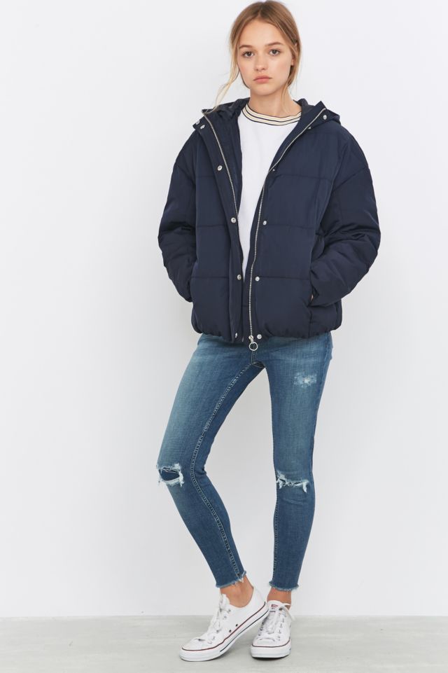 Light Before Dark Hooded Puffer Jacket Urban Outfitters FR