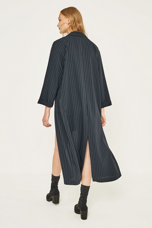 Light Before Dark Pinstripe Duster Coat #1