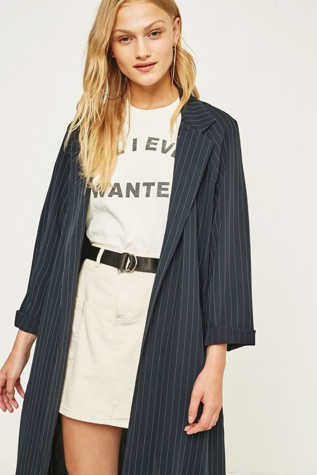 Light Before Dark Pinstripe Duster Coat #4