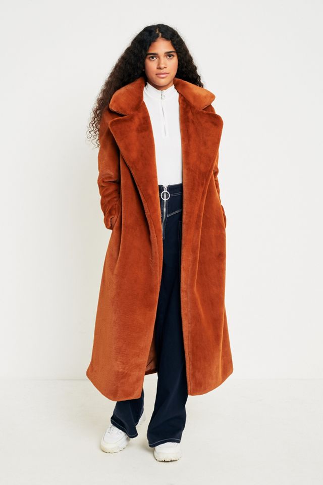 Light Before Dark Maxi Faux Fur Coat