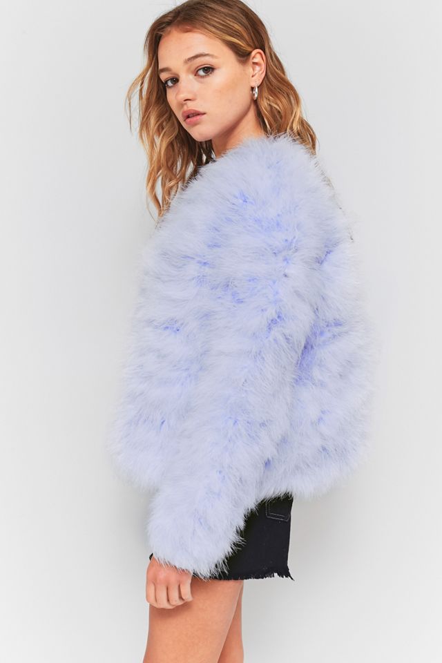 Light Before Dark Marabou Faux Fur Jacket #4