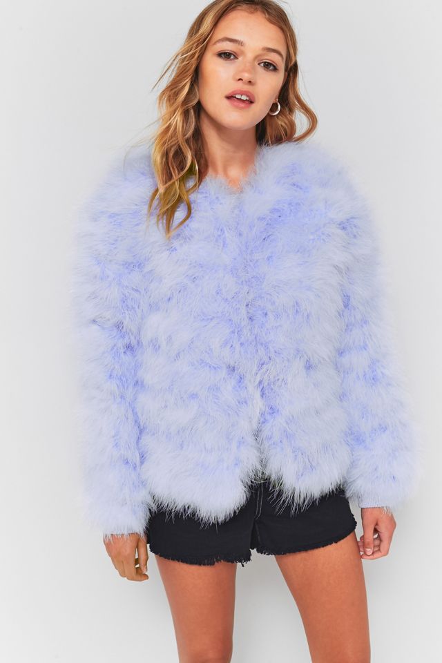 Light Before Dark Marabou Faux Fur Jacket #5