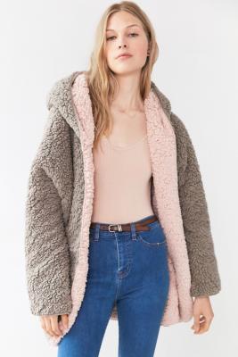 Blue teddy hotsell jacket urban outfitters