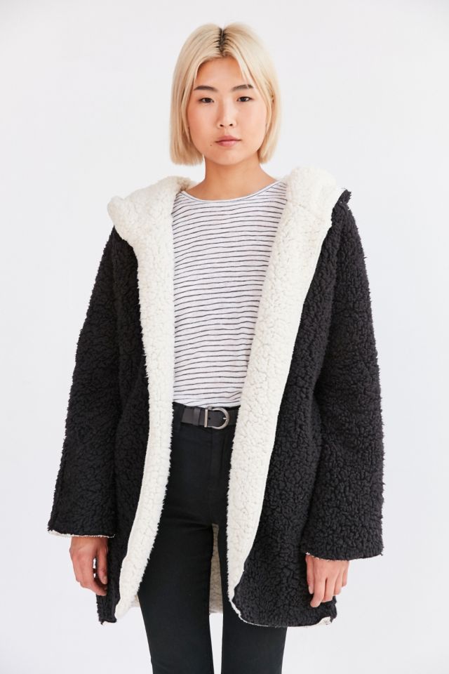 Reversible teddy coat online with hood