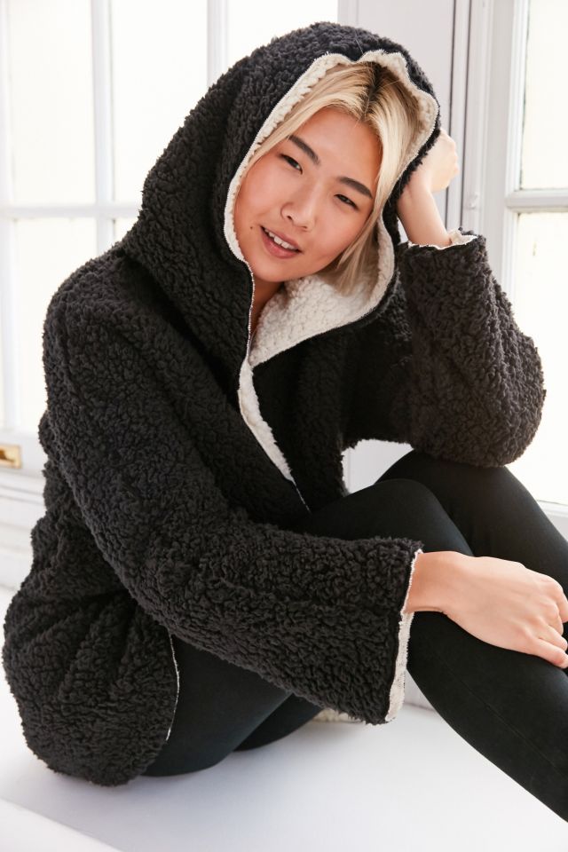 Urban outfitters reversible hot sale teddy coat