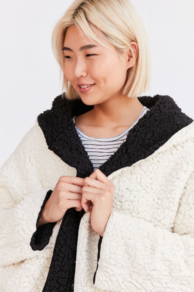 Ecote fuzzy sale reversible jacket