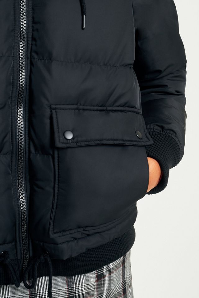 Light Before Dark Fur Hood Black Puffer Jacket Urban Outfitters UK