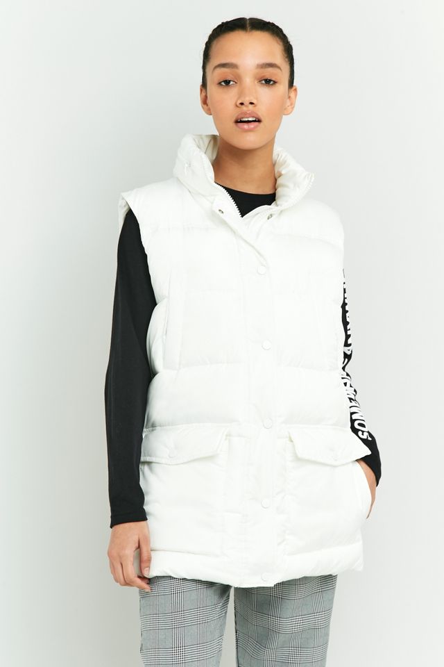 Light Before Dark White Sleeveless Puffer Jacket #1
