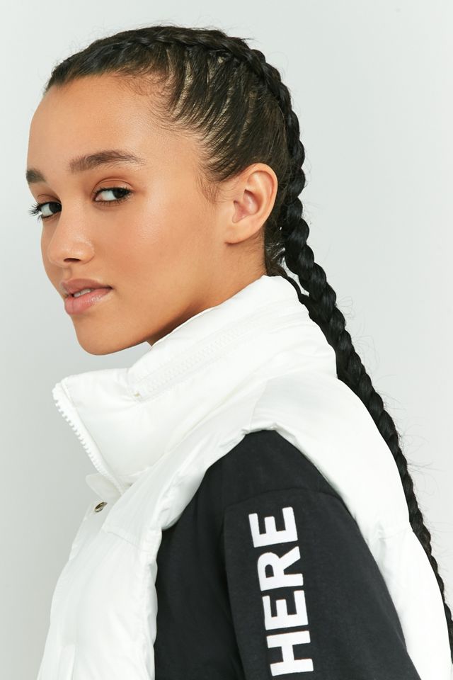Light Before Dark White Sleeveless Puffer Jacket #4