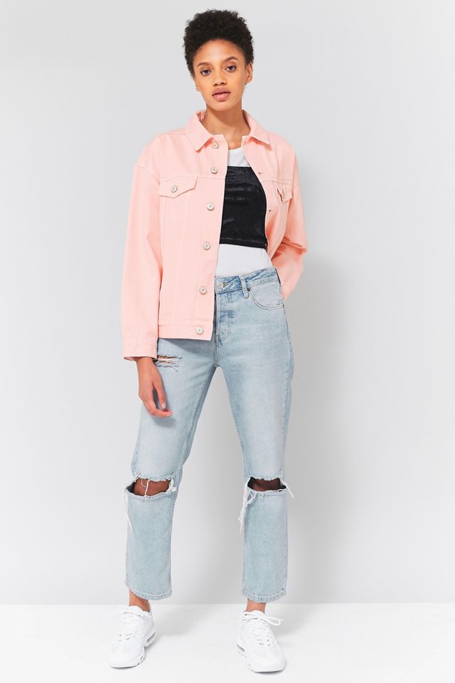 BDG Pink Oversized Denim Jacket #3