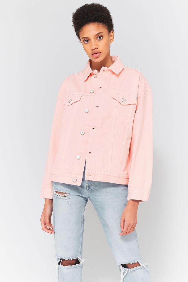 BDG Pink Oversized Denim Jacket #4