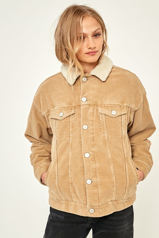 BDG Western Borg-Lined Sand Corduroy Jacket #1