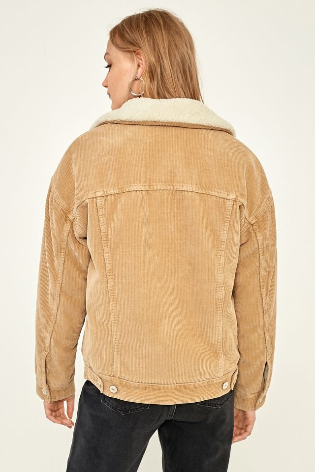 BDG Western Borg-Lined Sand Corduroy Jacket #3