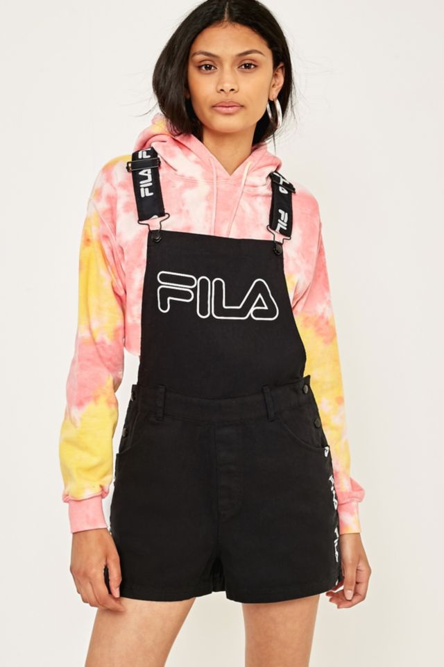 FILA Festival Black Logo Shorts Dungarees