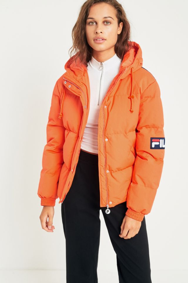 FILA Orange Puffer Jacket