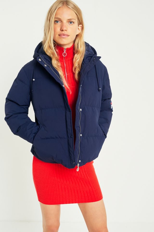 FILA Navy Puffer Jacket | Urban Outfitters UK