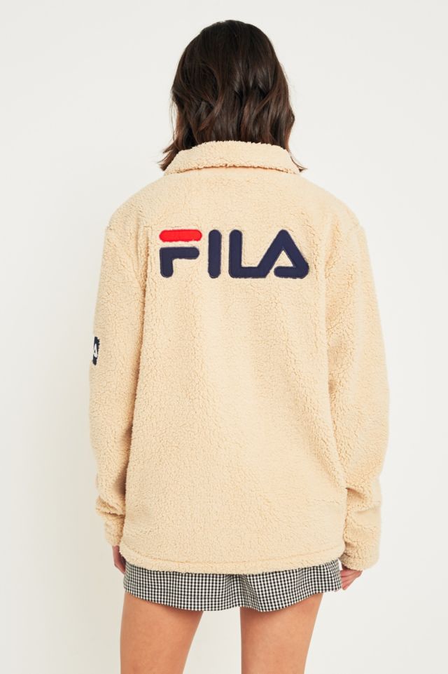 Urban outfitters shop fila teddy jacket