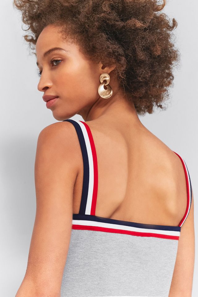 FILA Festival Grey Striped Slip Dress #5