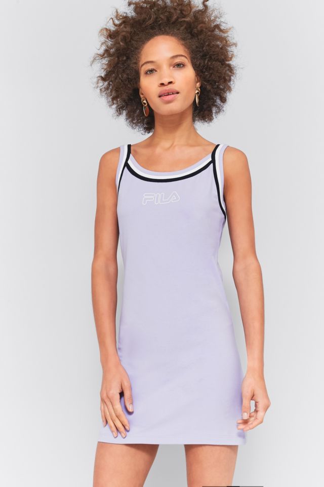 FILA Festival Purple Striped Slip Dress